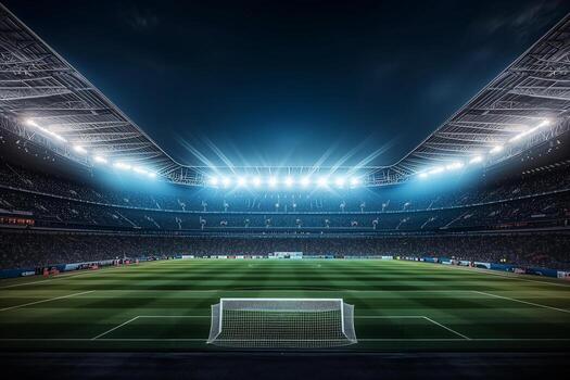 a-soccer-field-with-a-large-crowd-of-people-watching-the-game-photo